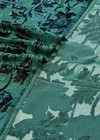 Бархат деворе зеленый с цветами фото 3