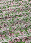 Жаккард стрейч зебры и цветы на зеленом фото 4