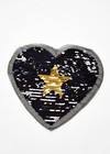 Дизайнерская аппликация черное сердце звезда пайетки (GG-8370) фото 1
