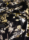 Бархат шелковый с цветочным принтом на черном (00199) фото 2