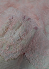 Карамельно-розовое кружевное полотно с фестонами (00363) фото 2