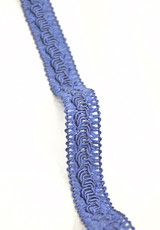 Тесьма отделочная косичка плетеная синяя (FF-8020) фото 1