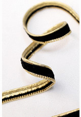 Бархатная тесьма лента черная с золотой цепью (DG-0020) фото 2