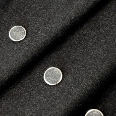 Пуговица костюмная пальтовая на ножке черная металлическая оправа 24 мм фото 3