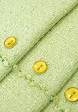Плетеная цветочная коса тесьма желтая зеленая (DG-6630) фото 3