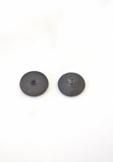 Кнопка метал обтянута черной тканью (GG-0470) фото 1
