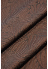 Костюмная шерсть коричневая с цветами (GG-4200) фото 3