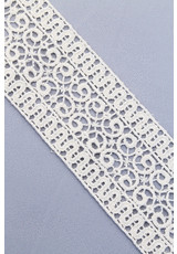 Кружевная отделочная тесьма молочная плетеная макраме (CC-3220) фото 1