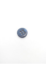 Пуговица пластик круглая синий перламутр на четыре прокола blue Les Copains 10 мм фото 3