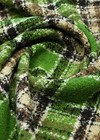 Твид шанель костюмно-плательный в клетку зеленый фото 2