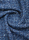 Ткань шерстяной костюмный твид морской волны Chanel фото 2
