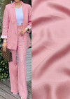 Рогожка лен розовая фото 1
