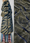 Мех искусственный зебра сине-бежевый фото 1