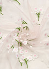 Вышивка белые цветы на розовом фото 2