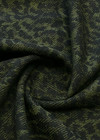 Твид шерстяной леопардовый принт зеленый фото 2