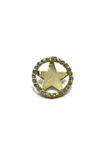 Пуговица металл золото звезда 24 мм