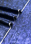 Жаккард синий хамелеон цветочный принт фото 3