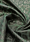 Жаккард зеленый с леопардовым принтом фото 2