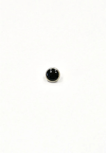 Пуговица блузочная пластик круглая черная эмаль 11 мм к-17
