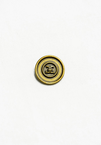 Пуговица золотистый металл черная эмаль обручальные кольца 23 мм к-22