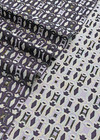 Жаккард стрейч с геометрическим орнаментом фиолетовый фото 3