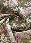 Жаккард гобелен розовые цветы фото 2