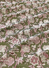 Жаккард гобелен розовые цветы фото 4