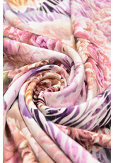 Шелк креп розовые пионы матовый (DG-8371) фото 2
