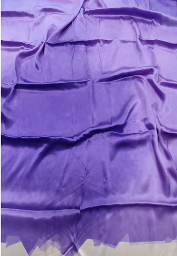 Шелк натуральный атласный купон фиолетовый принт варенка