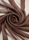 Шифон шелковый жатый коричневый (LV-5591) фото 2