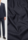 Костюмная шерсть фланель темно-синяя меланж Hugo Boss фото 1