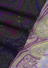 Итальянская трикотажная сетка стрейч фиолетовый восточный узор фото 3