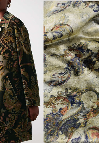 Дублированный бархат на меху Etro