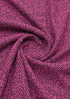Твид пальтовый Herringbone фуксия черный фото 2