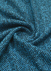Твид пальтовый Herringbone голубой черный фото 1