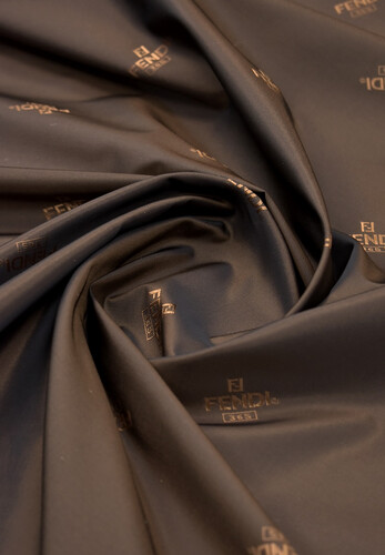 Жаккардовый подклад Fendi красно-коричневый