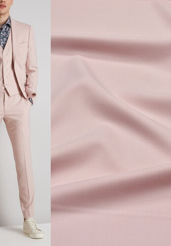 Кликните для увеличения изображения Итальянская костюмная шерсть стрейч светло-розовая