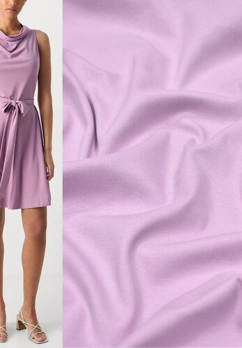 Кликните для увеличения изображения Итальянский трикотаж джерси сиреневый хлопковый