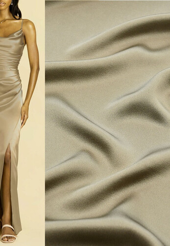 Креп-атлас кади бежевый