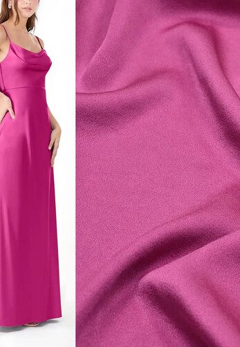 Креп-атлас кади фуксия