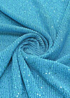 Гофре трикотаж с пайетками голубой Atelier Emé фото 2
