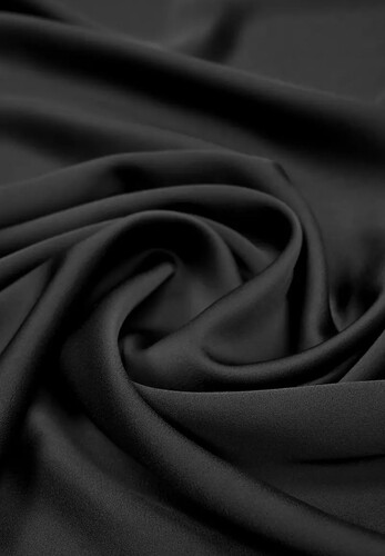 Вискоза кади черная Италия плательная ткань итальянская