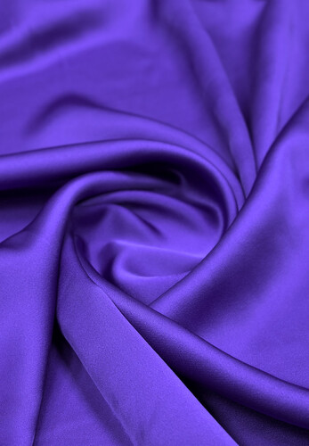 Вискоза плательная сатин синяя двухсторонняя