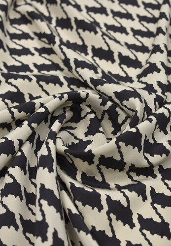 Крепдешин шелк черный узор Ralph Lauren