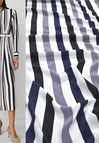 Итальянский разноцветный шелк в полоску Ralph Lauren