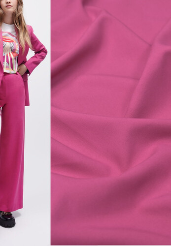 Вискоза стрейч костюмная фуксия