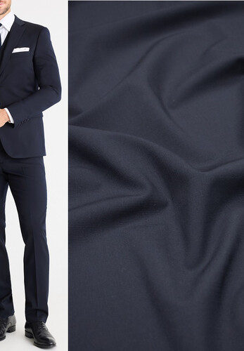 Кликните для увеличения изображения Ткань иссиня-чёрная шерсть стрейч