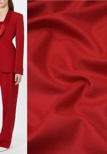 Шерстяной габардин красный Max Mara