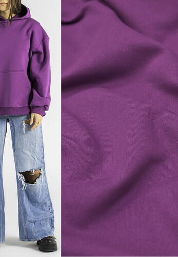 Футер 3-х ниточный Фиолетовый петля