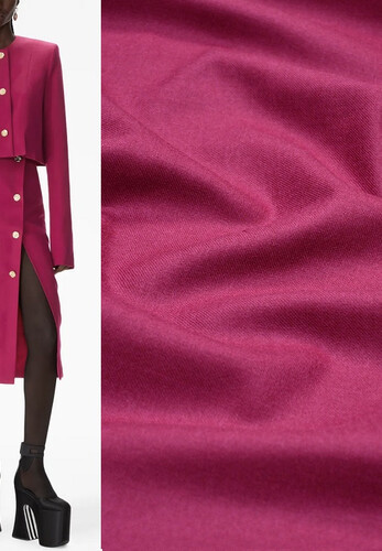 Кликните для увеличения изображения Шерстяной габардин цвета фуксии